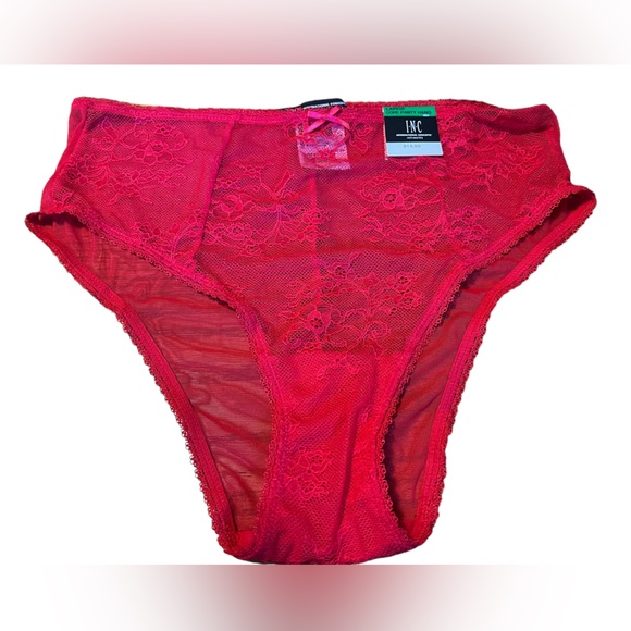 NWT International Concepts Lace Cupped Chemise/Panty 2 piece set Red - Picture 6 of 7